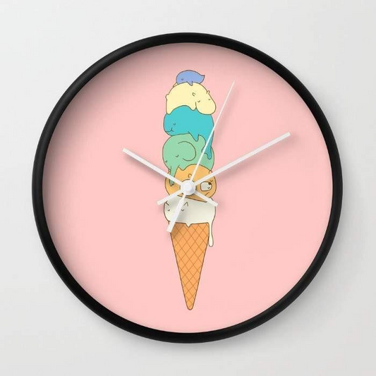 Melting Analog Wall Clock - Salvador Dali Inspired Home Decor - Available in Black or White Frames