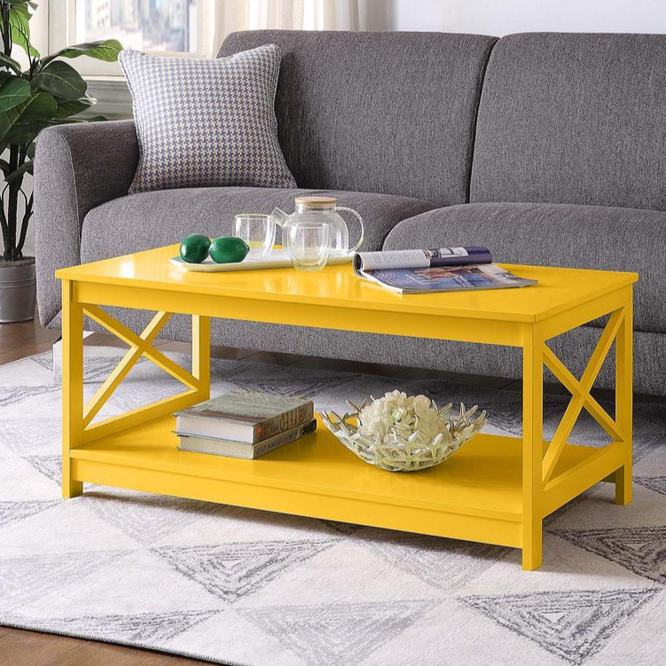 Oxford Coffee Table with Shelf - Coastal & Farmhouse Chic for Living Room