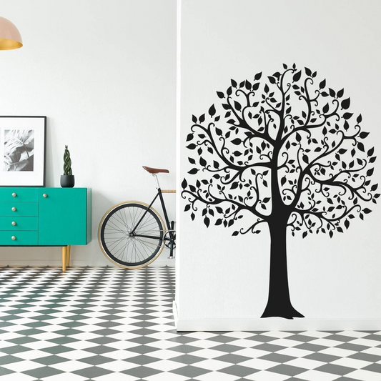 Serenity Tree Wall Sticker - Nature-Inspired Vinyl Decal for Botanical-Inspired Home Decor