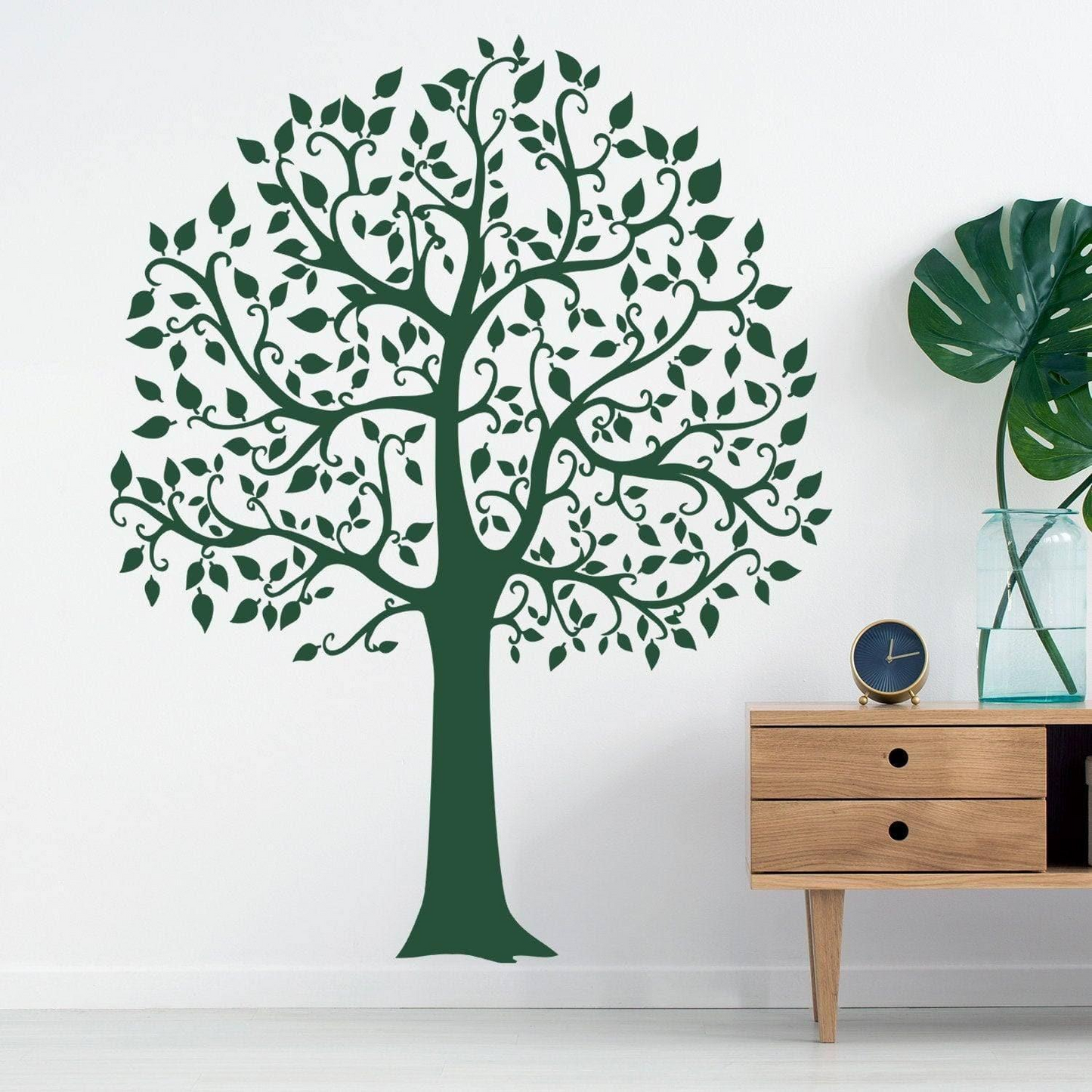 Serenity Tree Wall Sticker - Nature-Inspired Vinyl Decal for Botanical-Inspired Home Decor