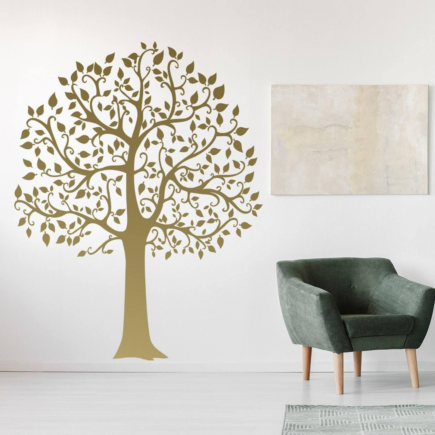 Serenity Tree Wall Sticker - Nature-Inspired Vinyl Decal for Botanical-Inspired Home Decor