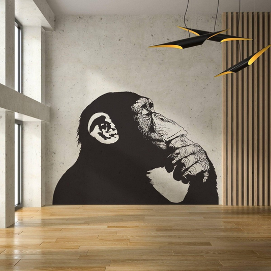 Primate Reflection Wall Sticker – Unique & Durable Monkey Design Vinyl Decal