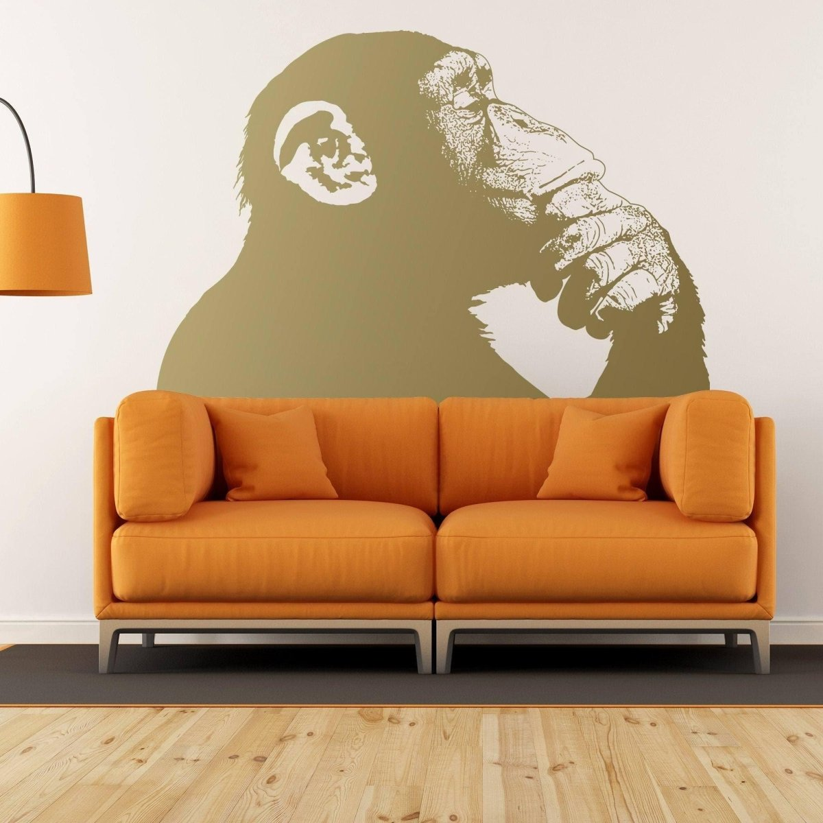 Primate Reflection Wall Sticker – Unique & Durable Monkey Design Vinyl Decal