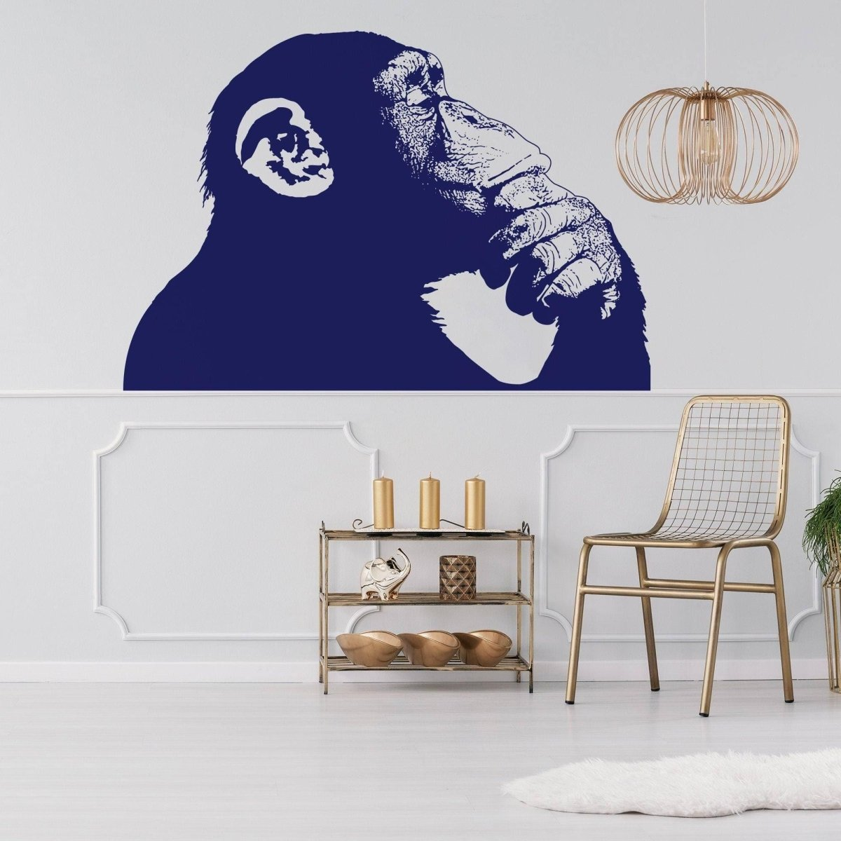 Primate Reflection Wall Sticker – Unique & Durable Monkey Design Vinyl Decal