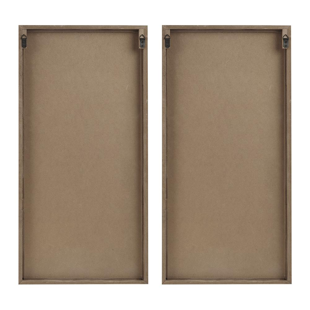 Madison Park Birch Palms Carved Wall Panel 2 Piece Set - Coastal Charm for Home Decor