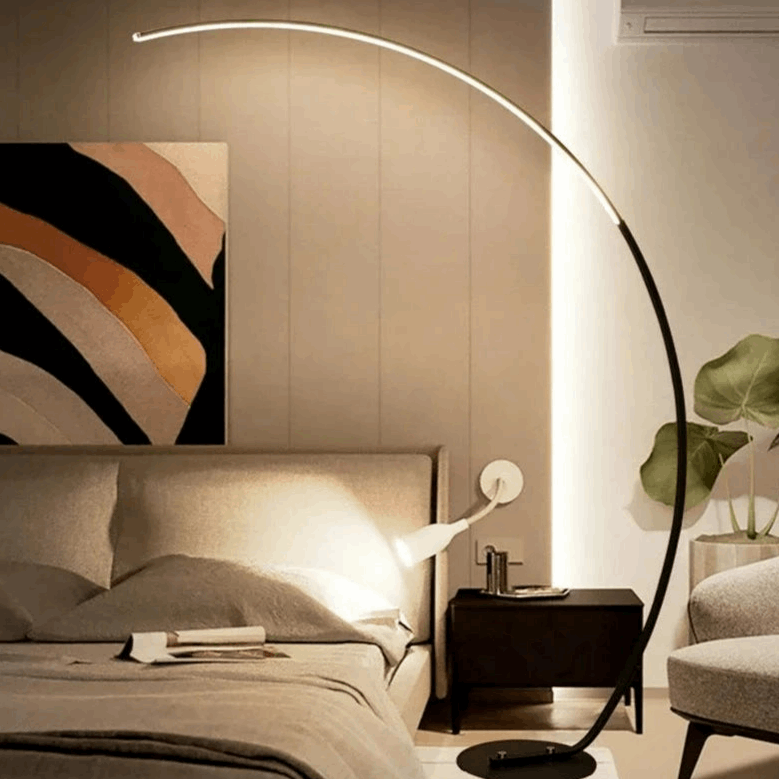 Kumo Arched LED Floor Lamp - Modern Elegance Perfect for Home & Office Spaces