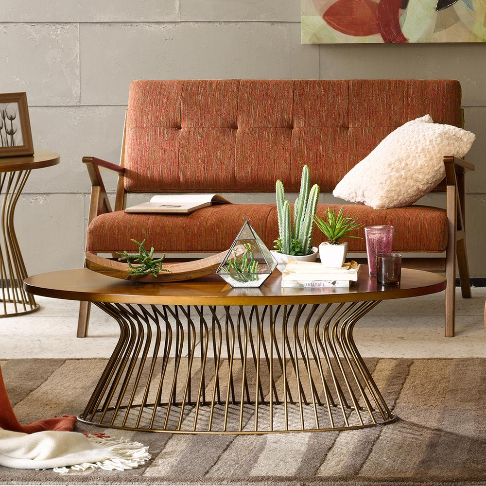 INK+IVY Mercer Oval Coffee Table - Retro Mid-Century Modern Design, Elegant and Functional