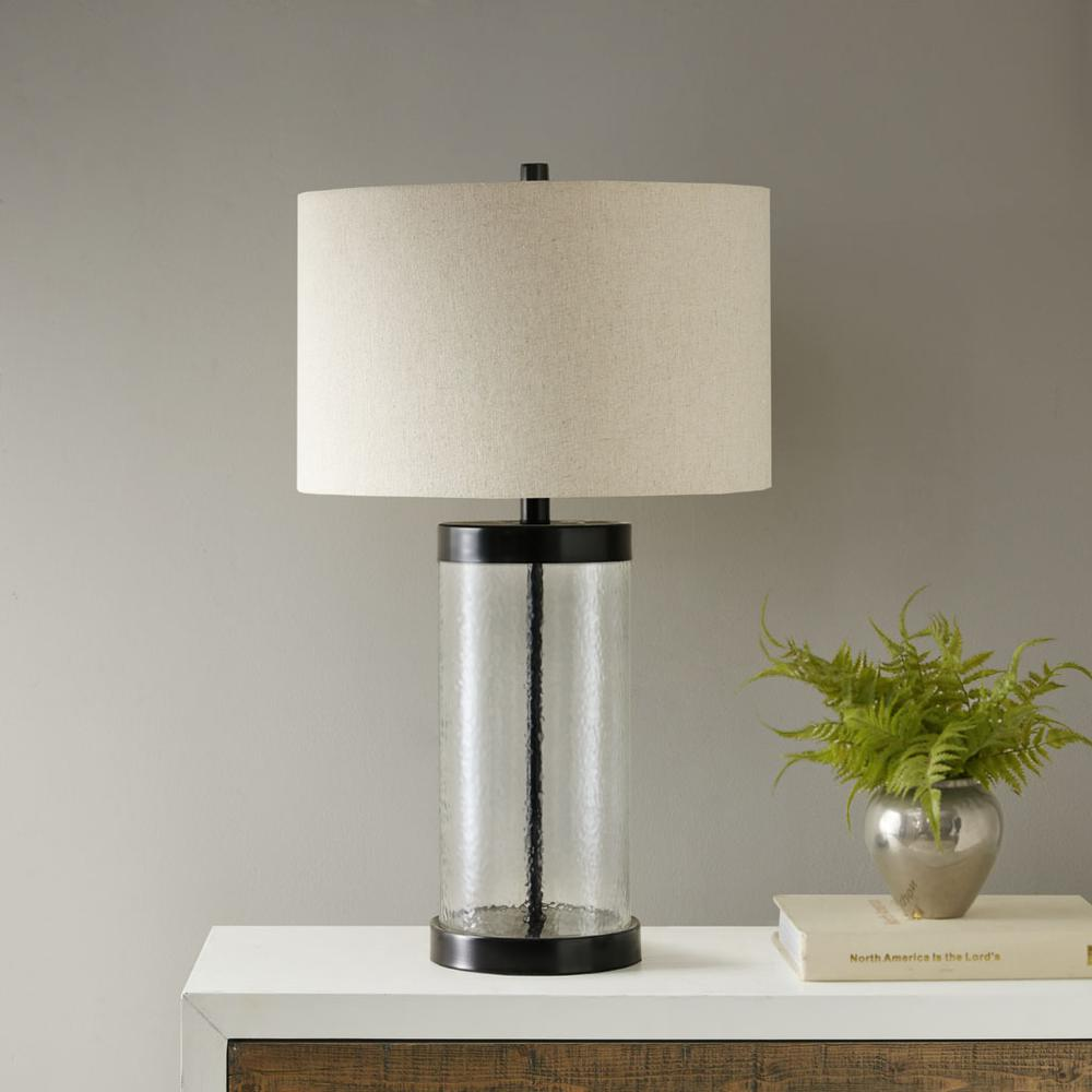 The CESAR Lamp - Hampton Hill Macon Table Lamp - Elegantly Designed with Painted Bronze Metal and Clear Glass Base